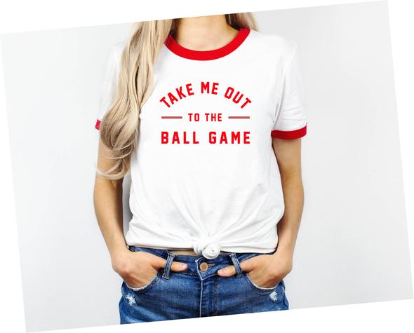 Take me out to the ballgame tee