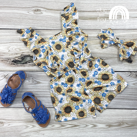 Sweet sunflower romper